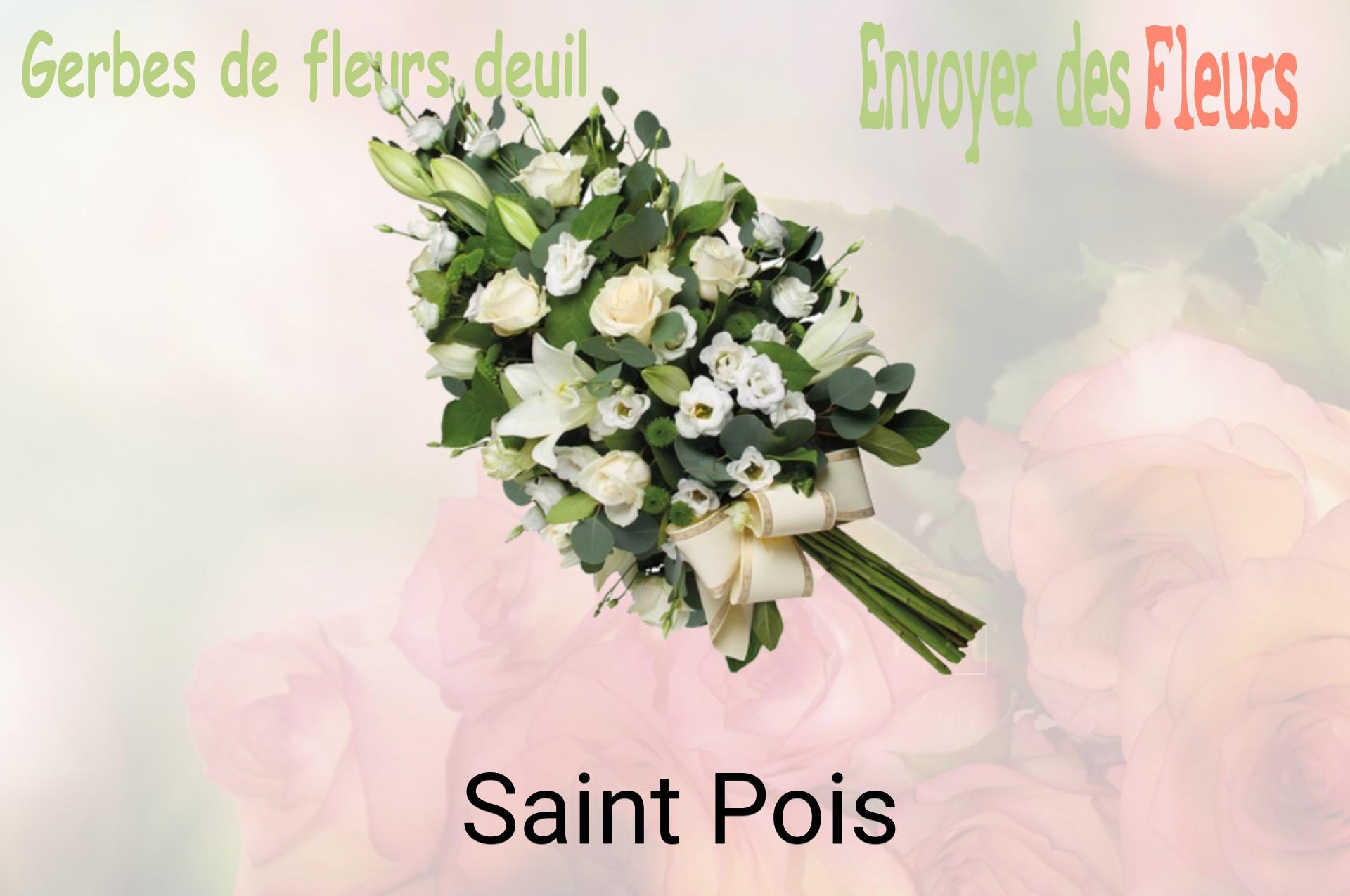 Gerbe de fleurs de deuil livrée à Saint-Pois